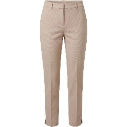 Beige Viscose Women Pants