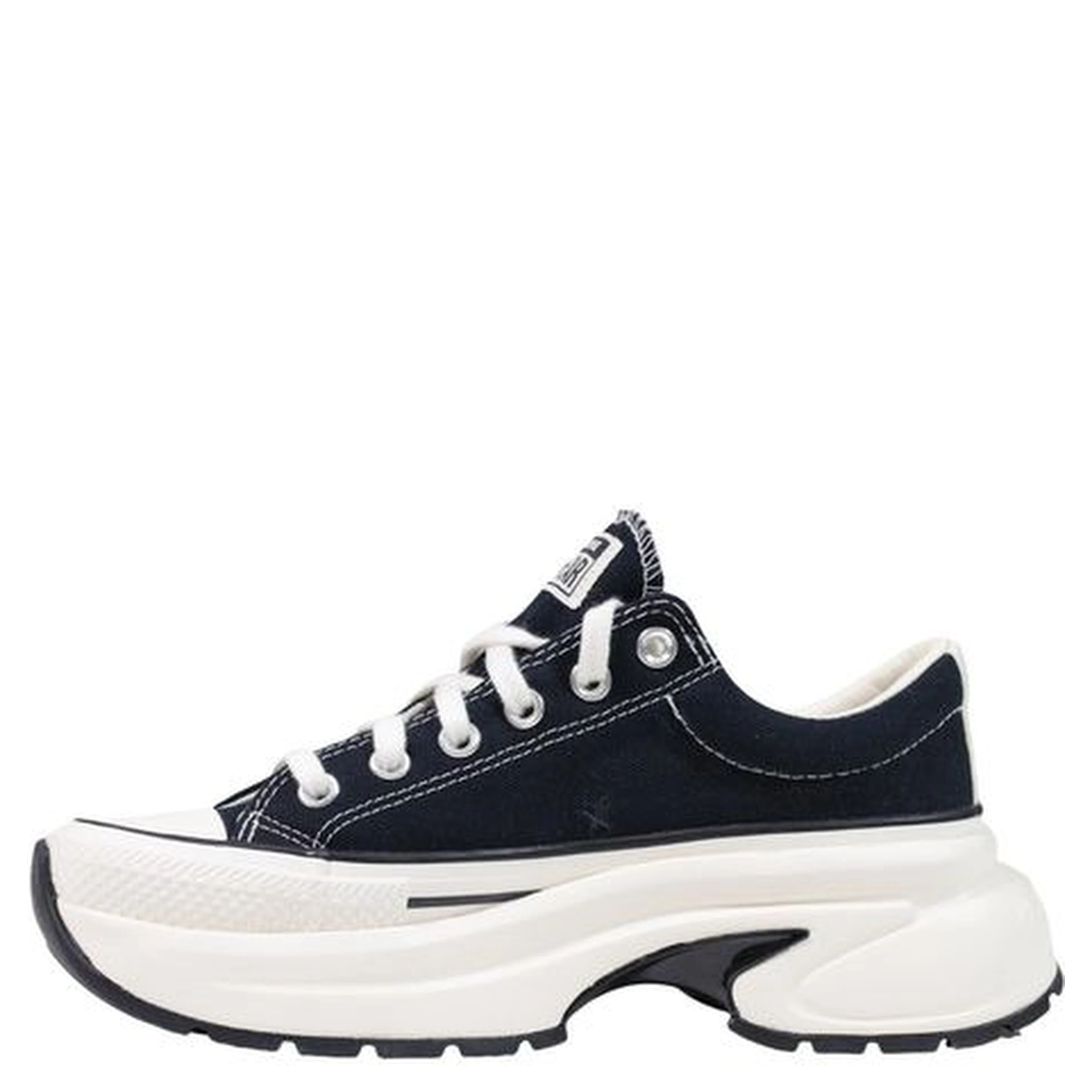 Black And White Textile Chunky Sneakers