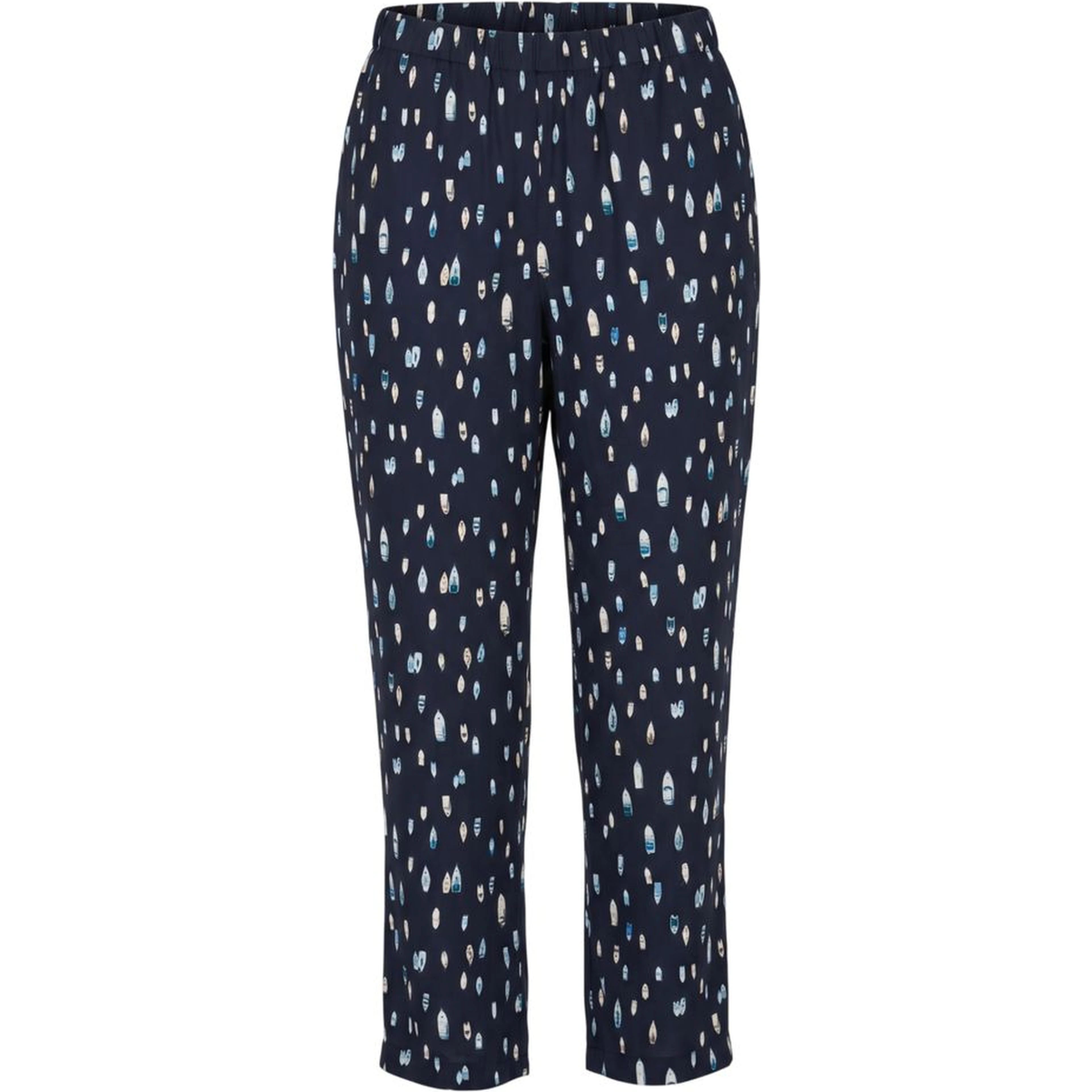Blue Cotton Women Pants