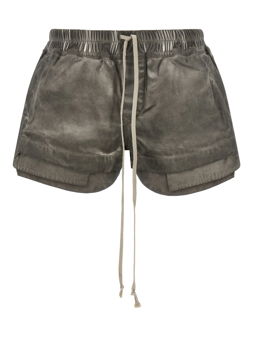 Gray Cotton Bermuda Shorts