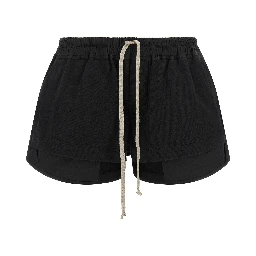 Black Cotton Bermuda Shorts