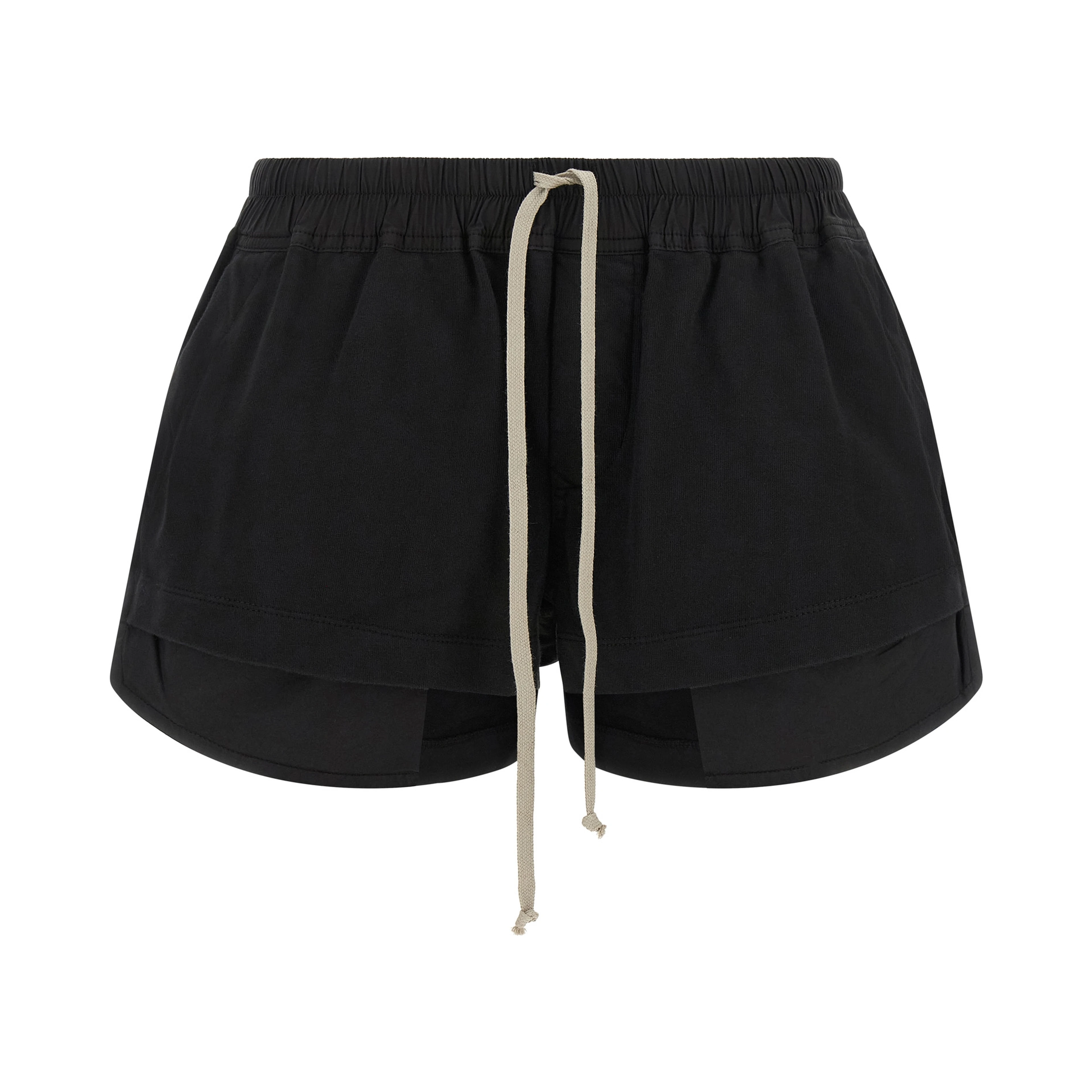 Black Cotton Bermuda Shorts