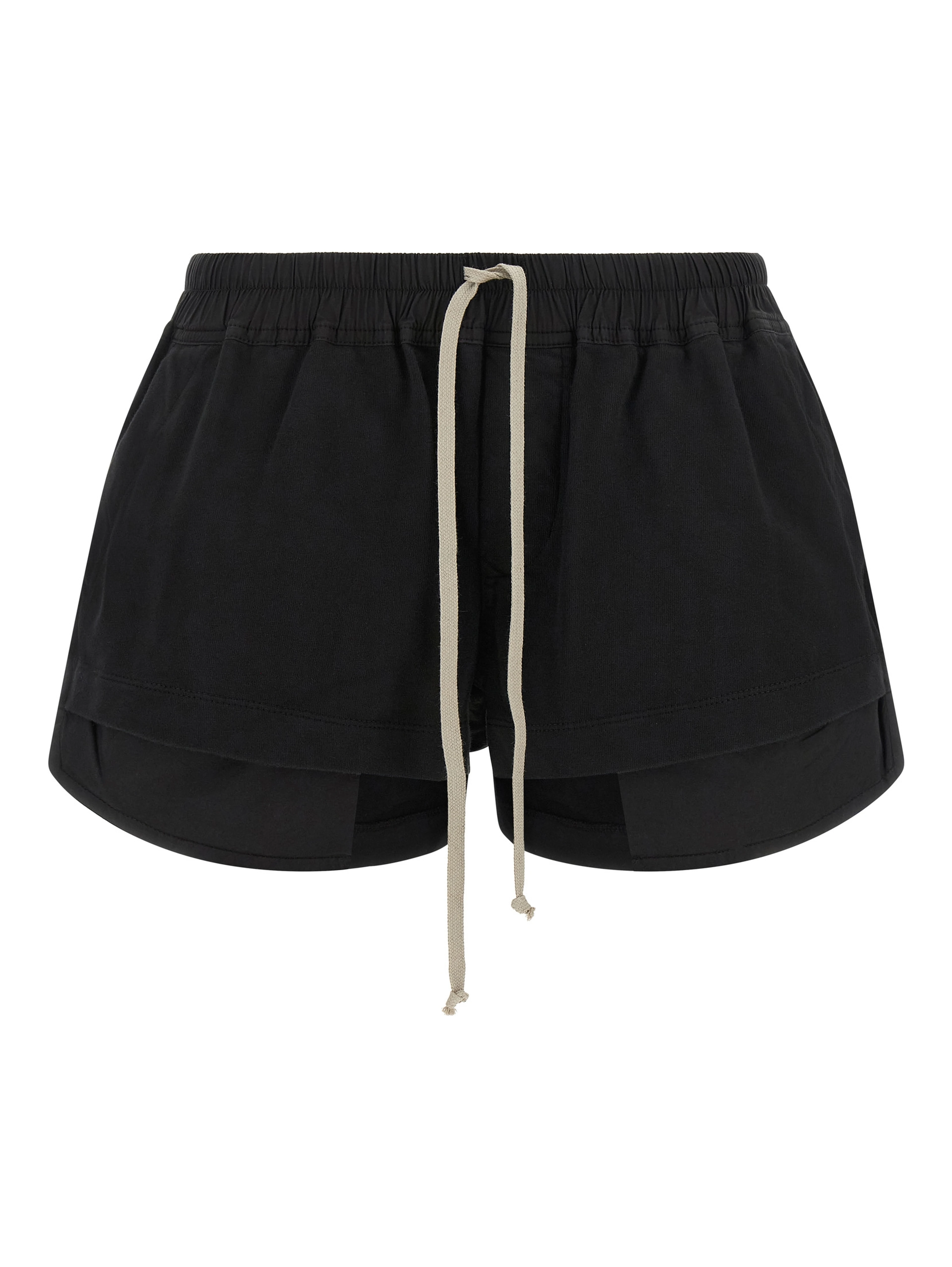 Black Cotton Bermuda Shorts