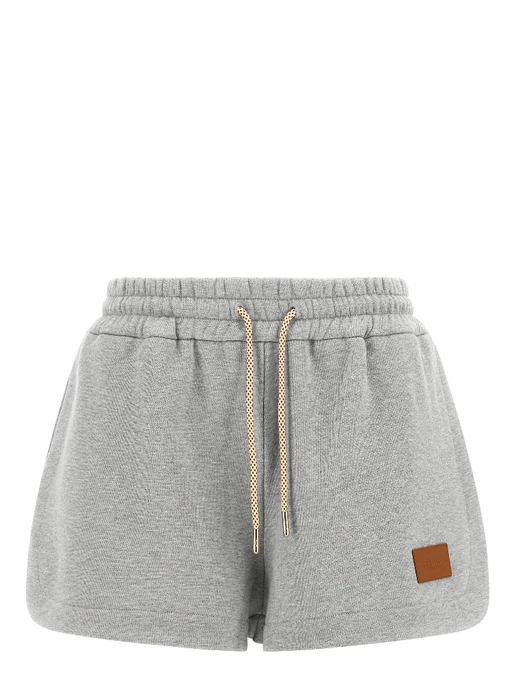 Gray Cotton Bermuda Shorts