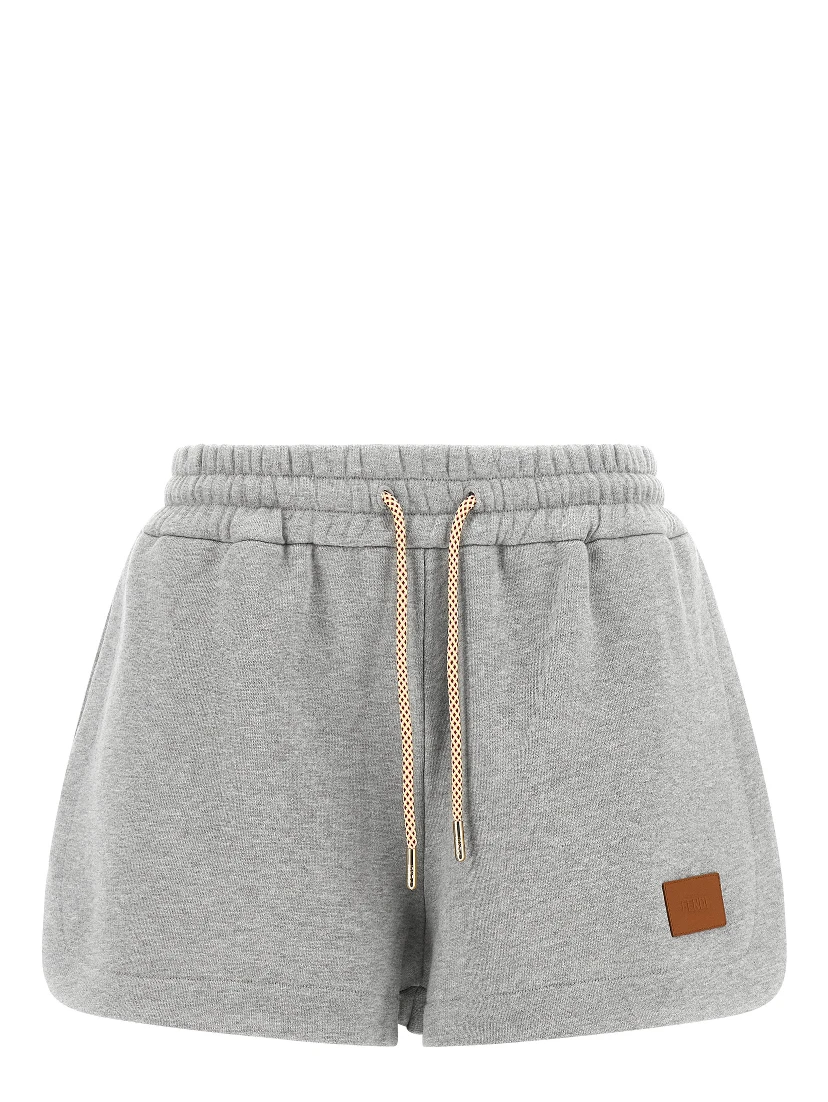 Gray Cotton Bermuda Shorts
