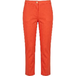Orange Cotton Women's Pant