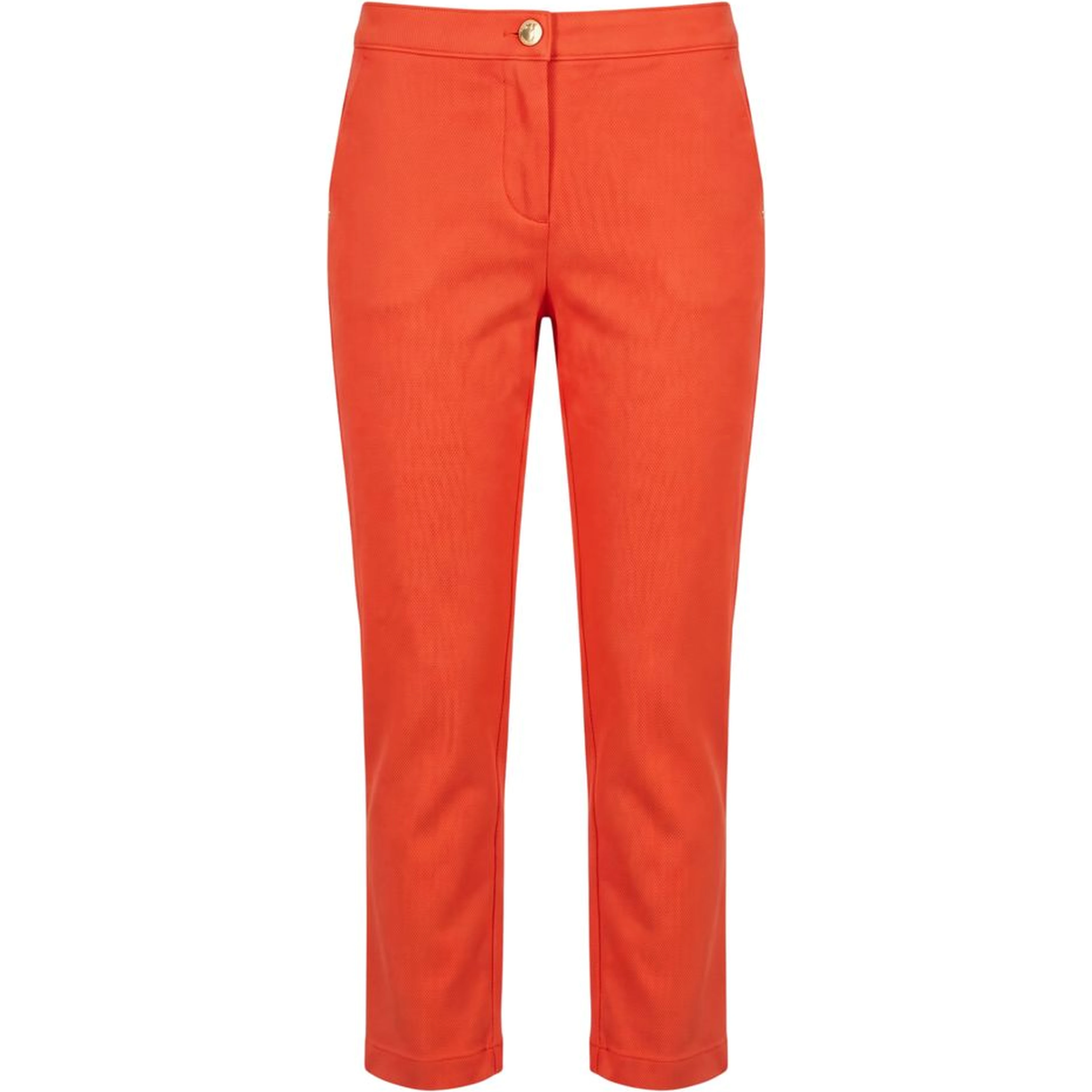 Orange Cotton Women's Pant