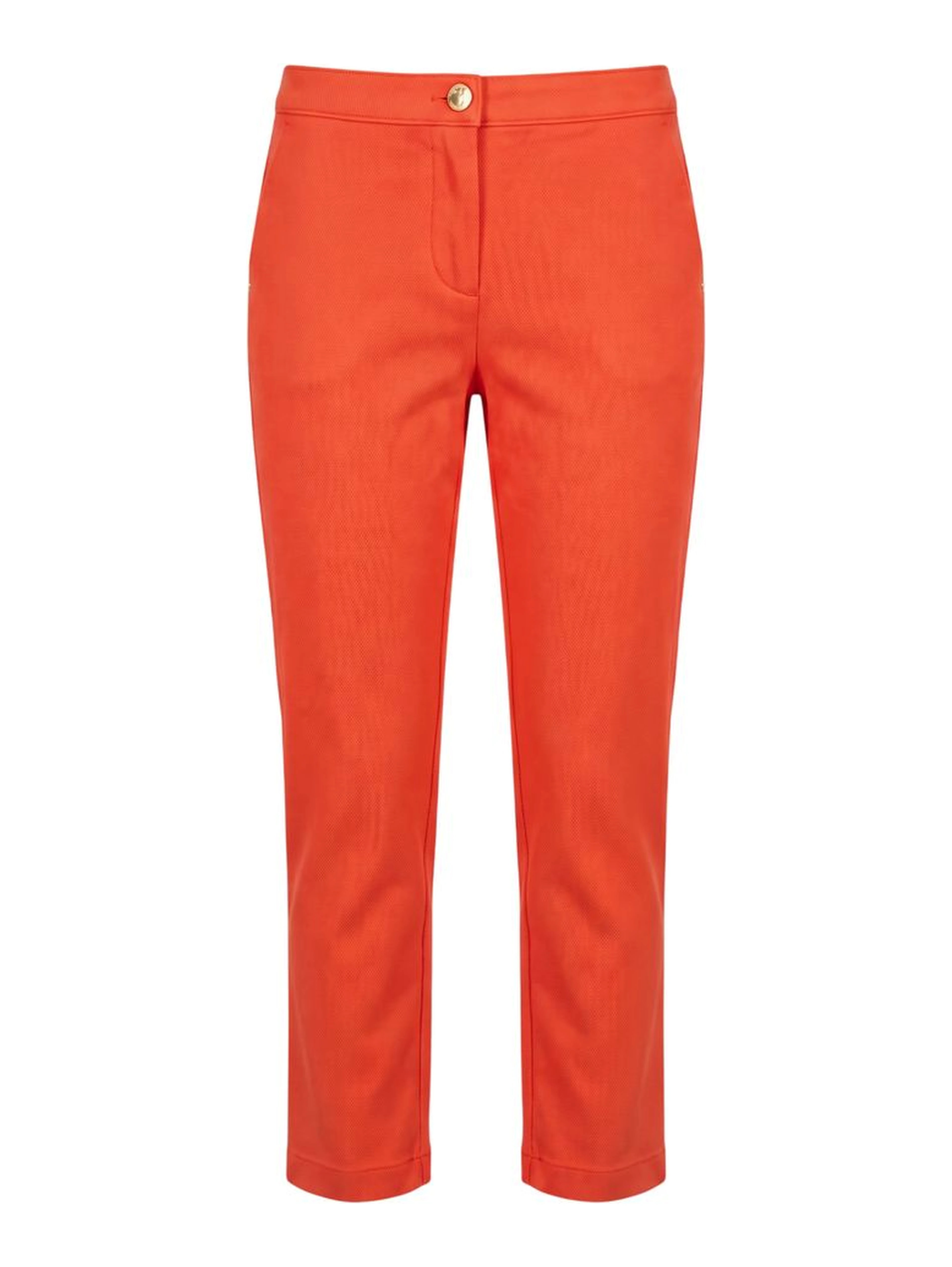 Orange Cotton Women's Pant