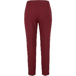 Red Polyester Women Pants