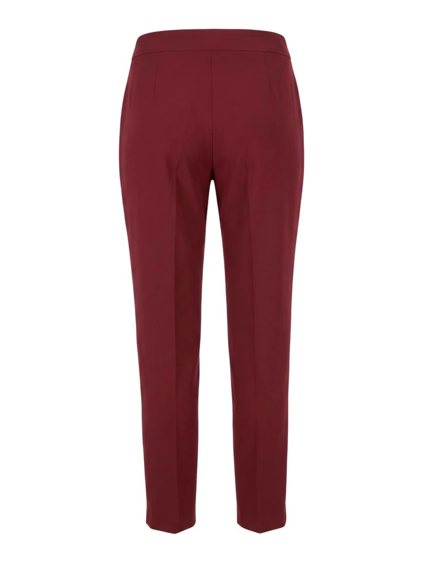 Red Polyester Women Pants