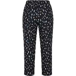 Blue Cotton Women Pants