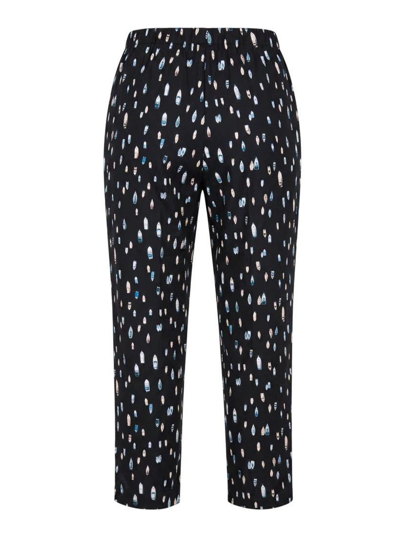 Blue Cotton Women Pants