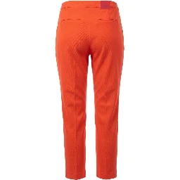 Orange Cotton Women's Pant