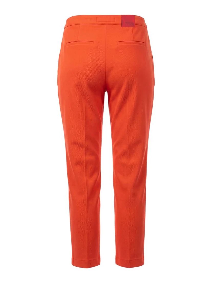 Orange Cotton Women's Pant