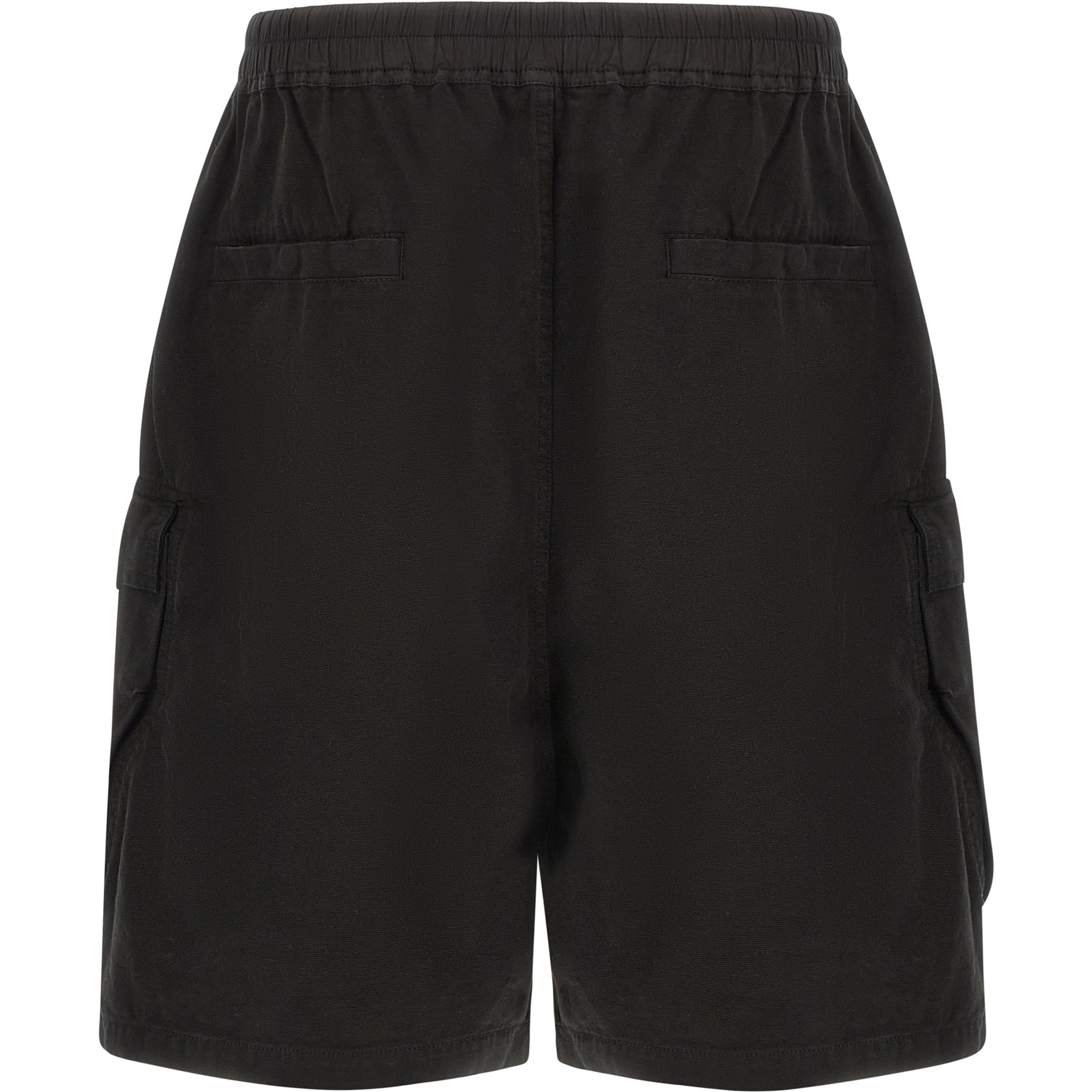 Black Cotton Bermuda Shorts