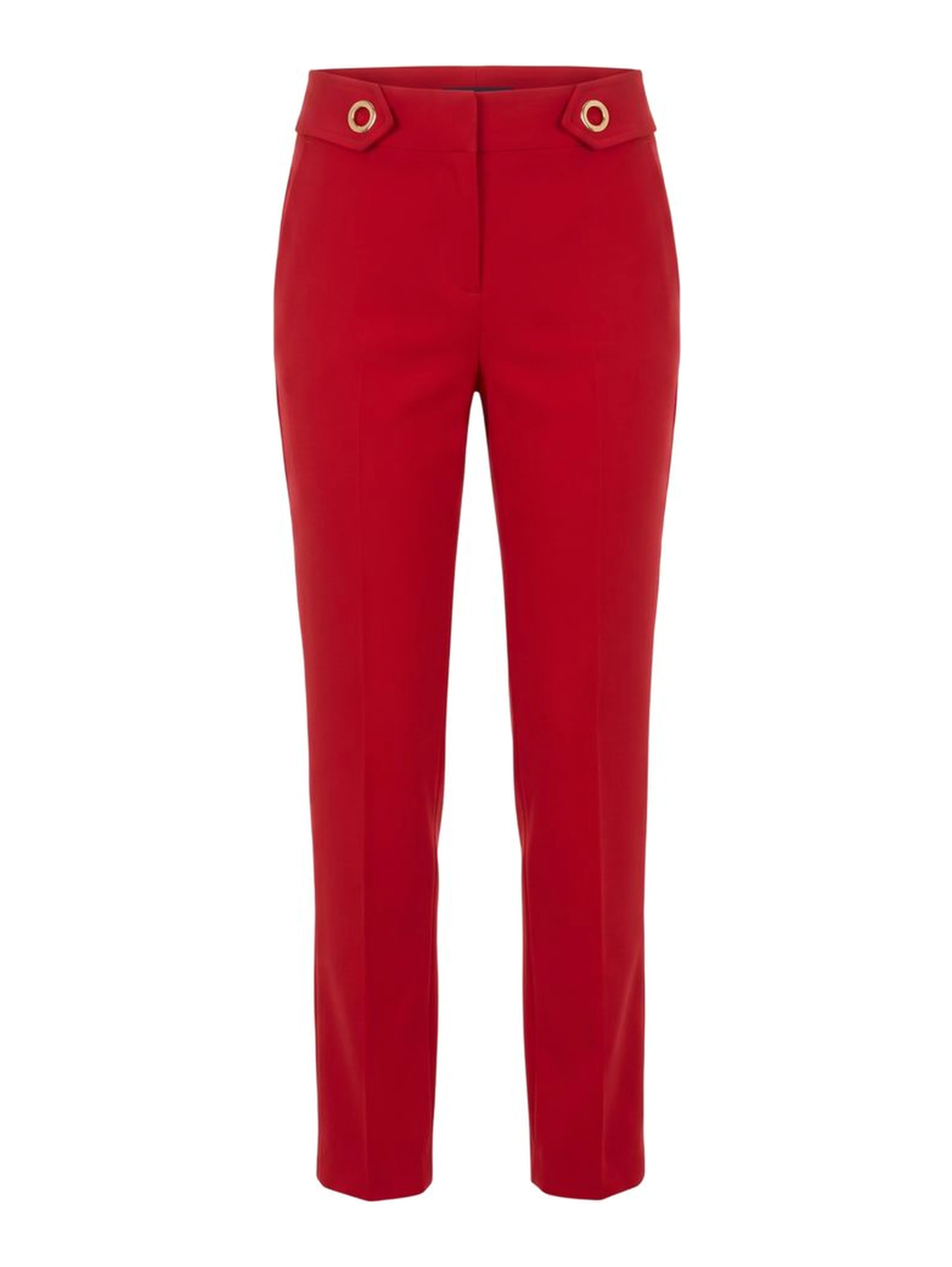Red Polyester Women Pant