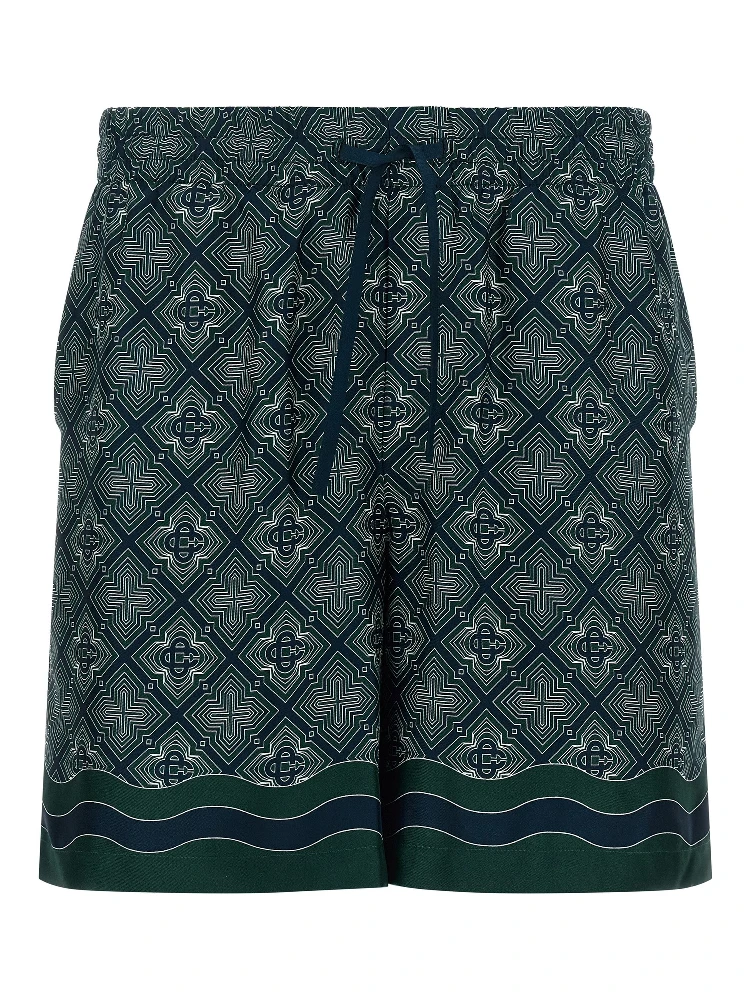 Multicolor Silk Bermuda Shorts