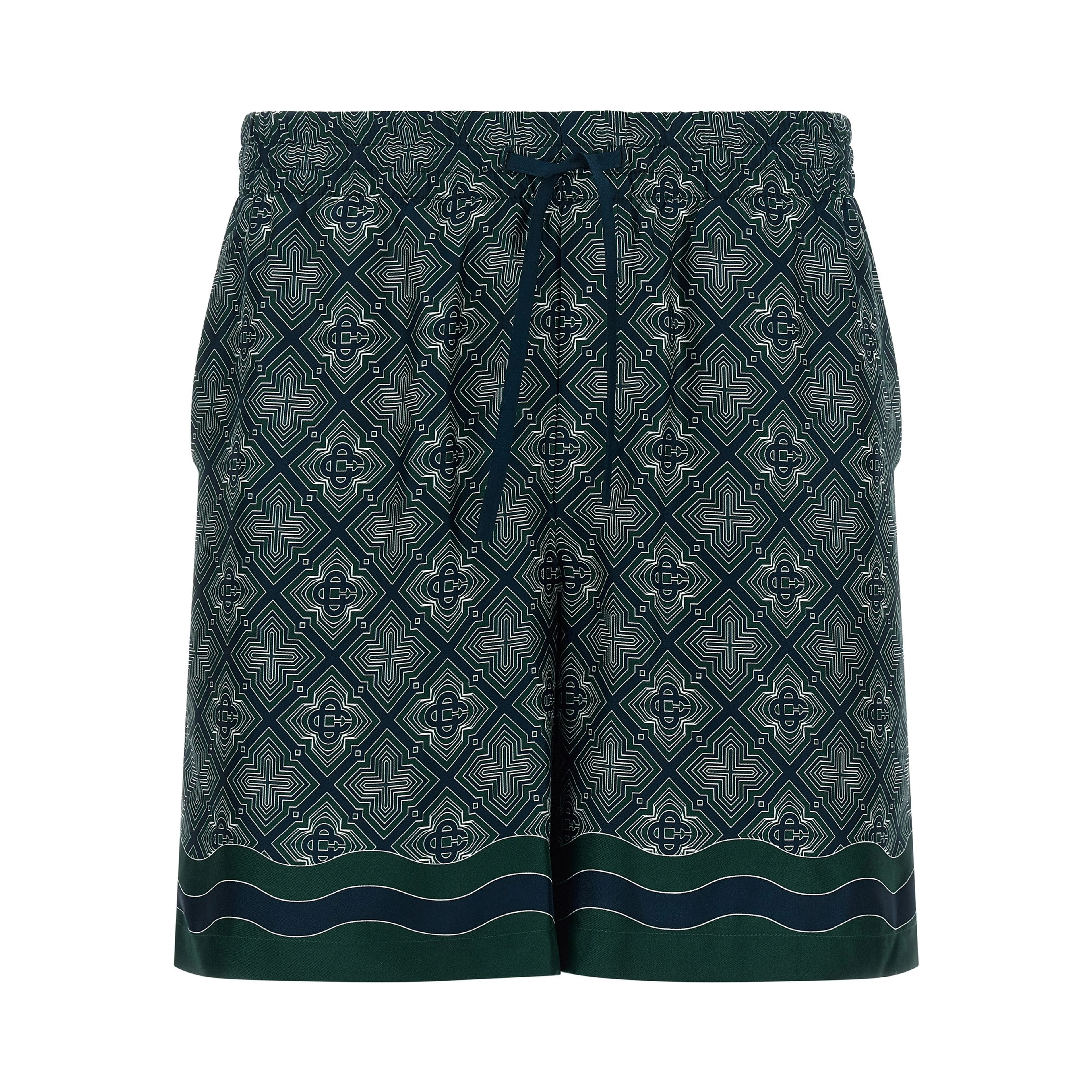 Multicolor Silk Bermuda Shorts