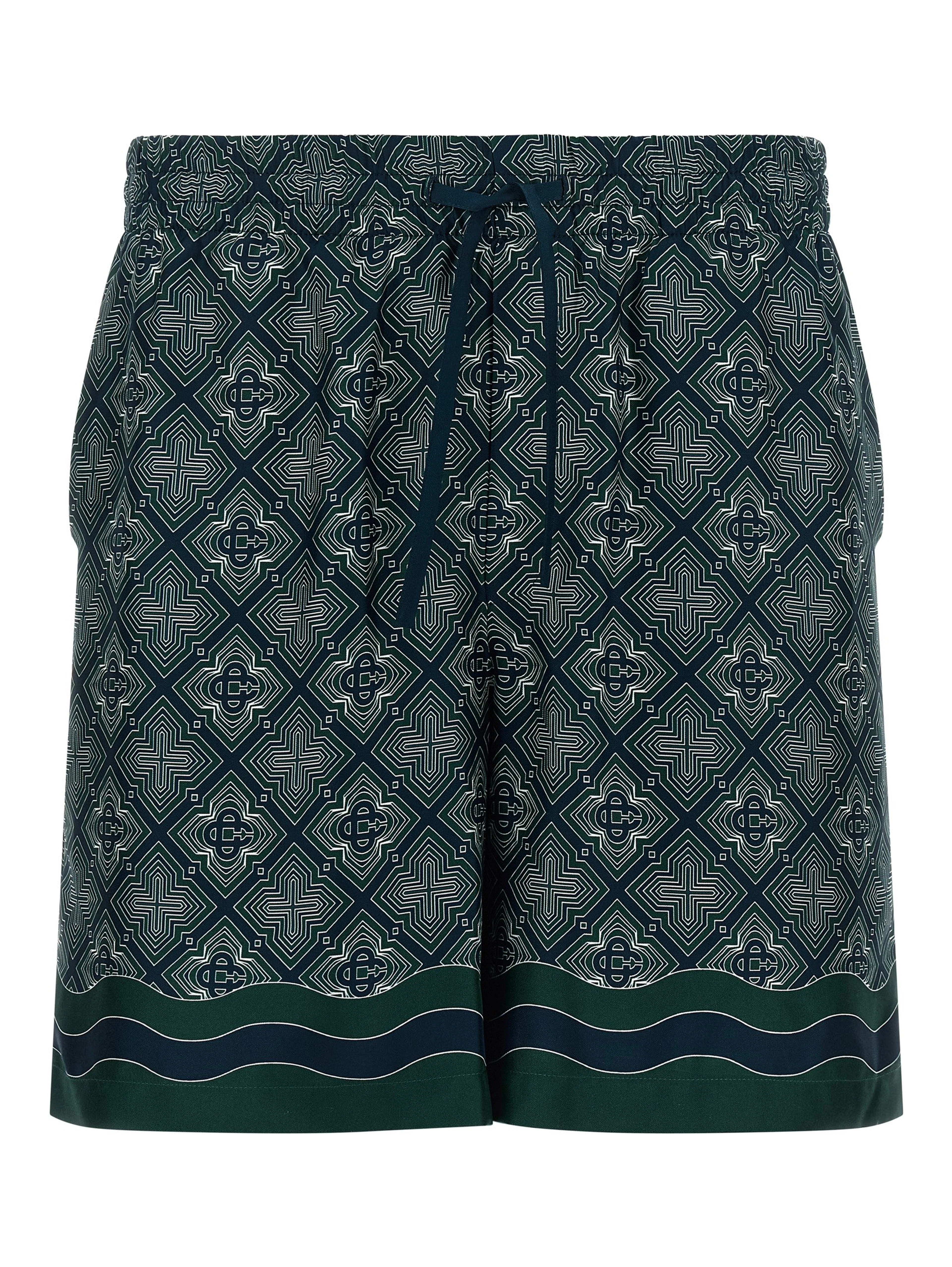 Multicolor Silk Bermuda Shorts