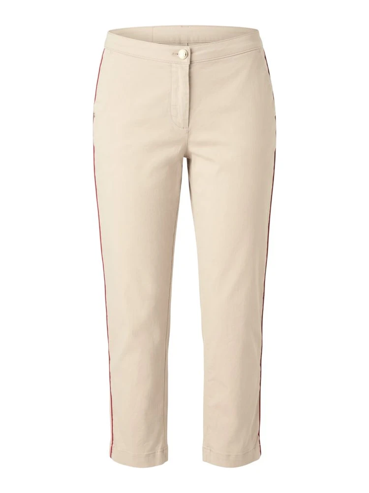 Beige Cotton Women Pants