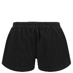 Black Cotton Bermuda Shorts