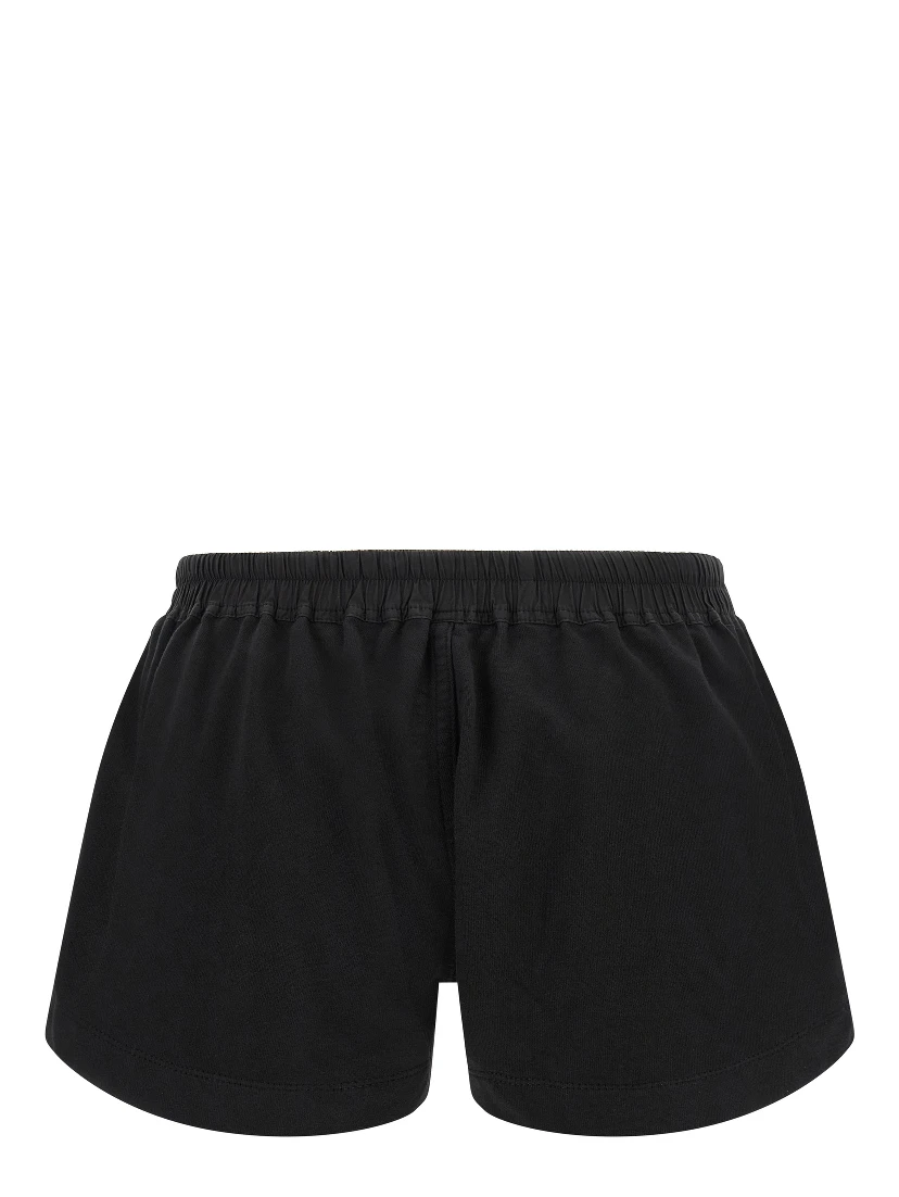 Black Cotton Bermuda Shorts