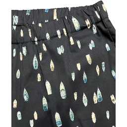Blue Cotton Women Pants