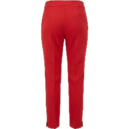 Red Polyester Women Pant