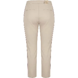Beige Cotton Women Pants