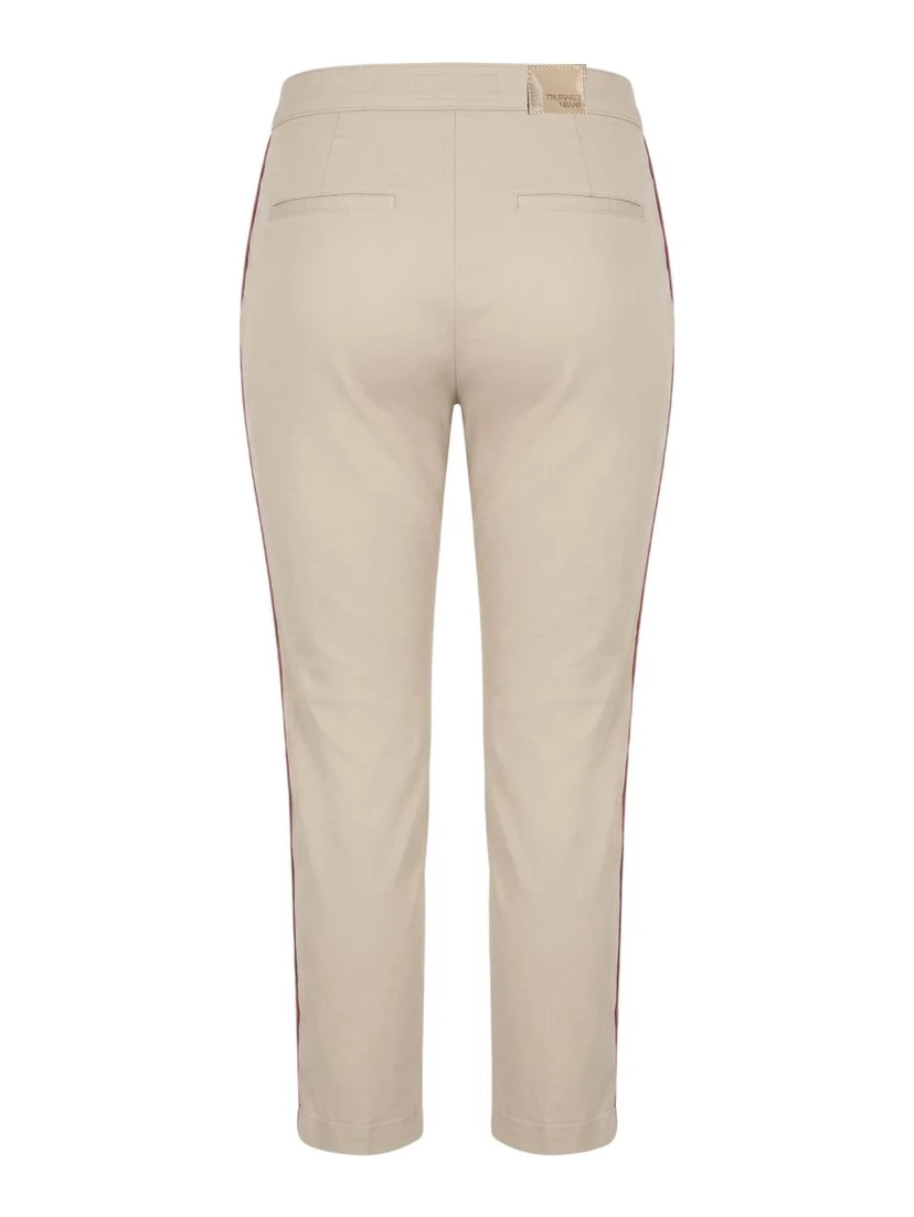 Beige Cotton Women Pants