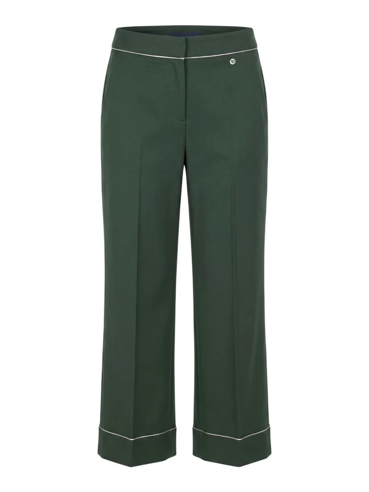 Green Polyester Women Pants