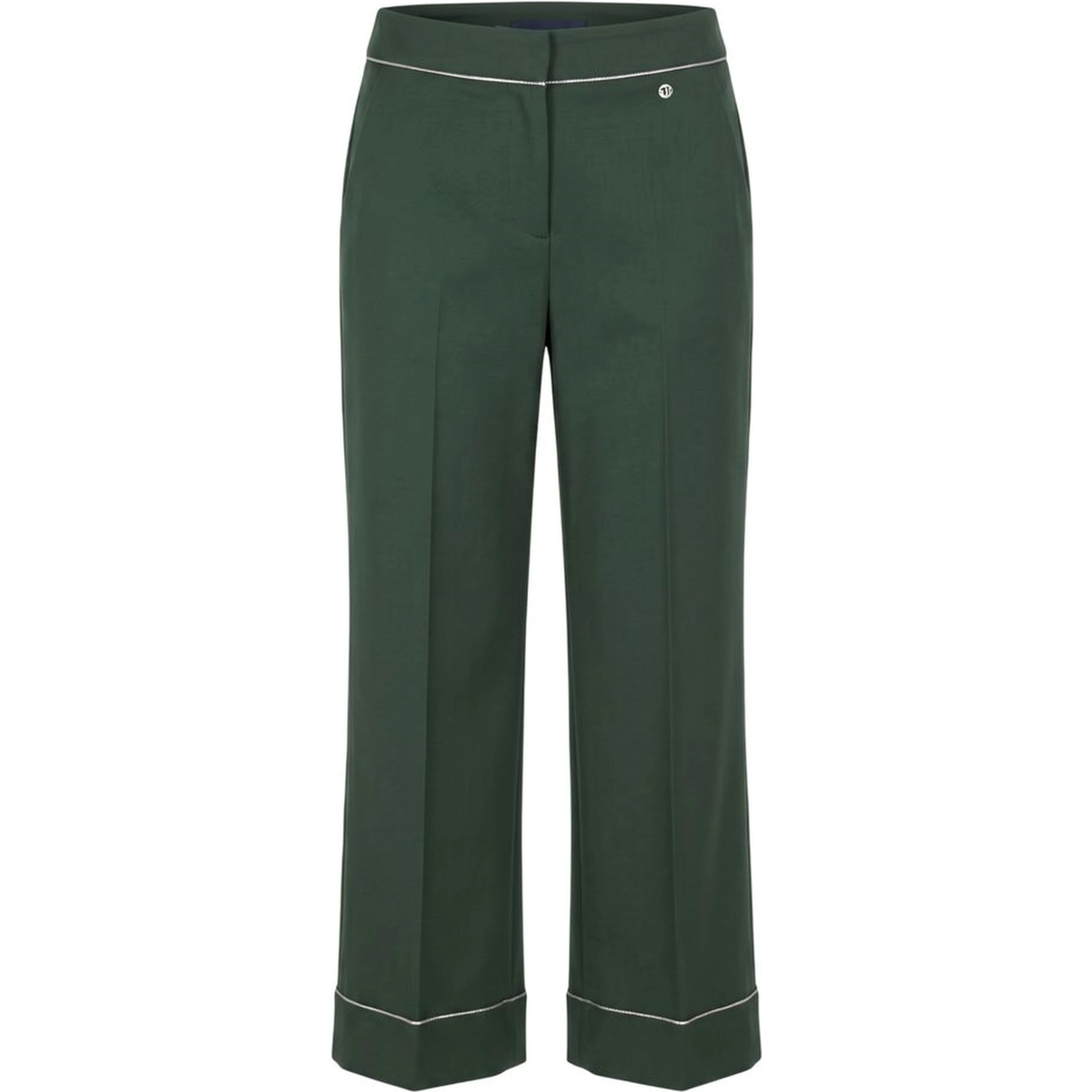 Green Polyester Women Pants