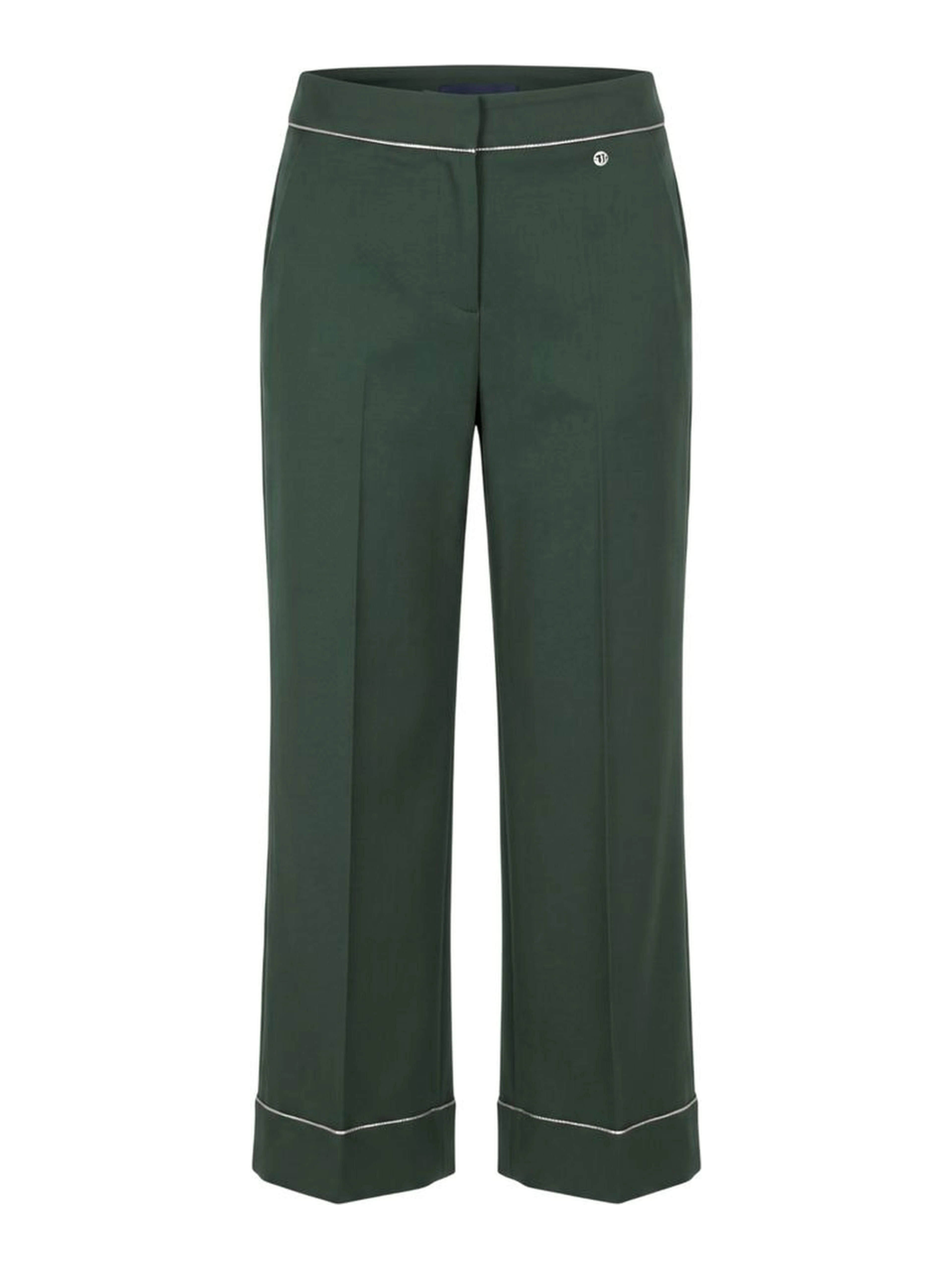 Green Polyester Women Pants