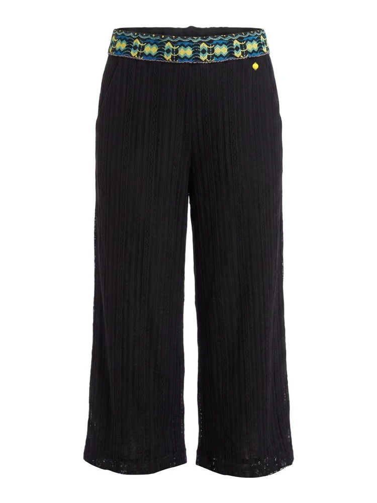 Black Polyamide Women Pants