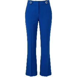 Blue Polyester Women Pants