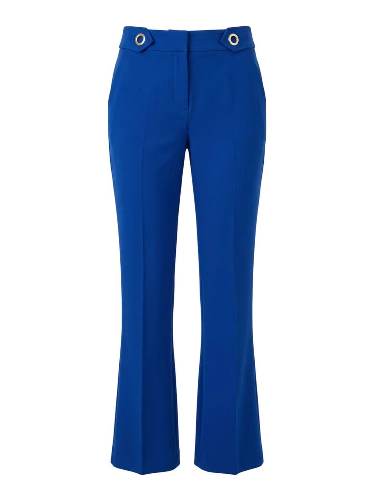 Blue Polyester Women Pants