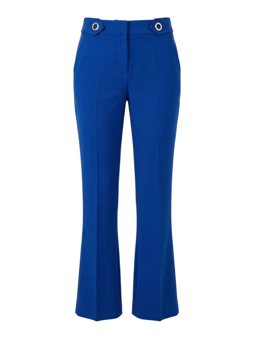 Blue Polyester Women Pants