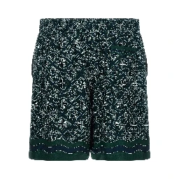 Multicolor Silk Bermuda Shorts