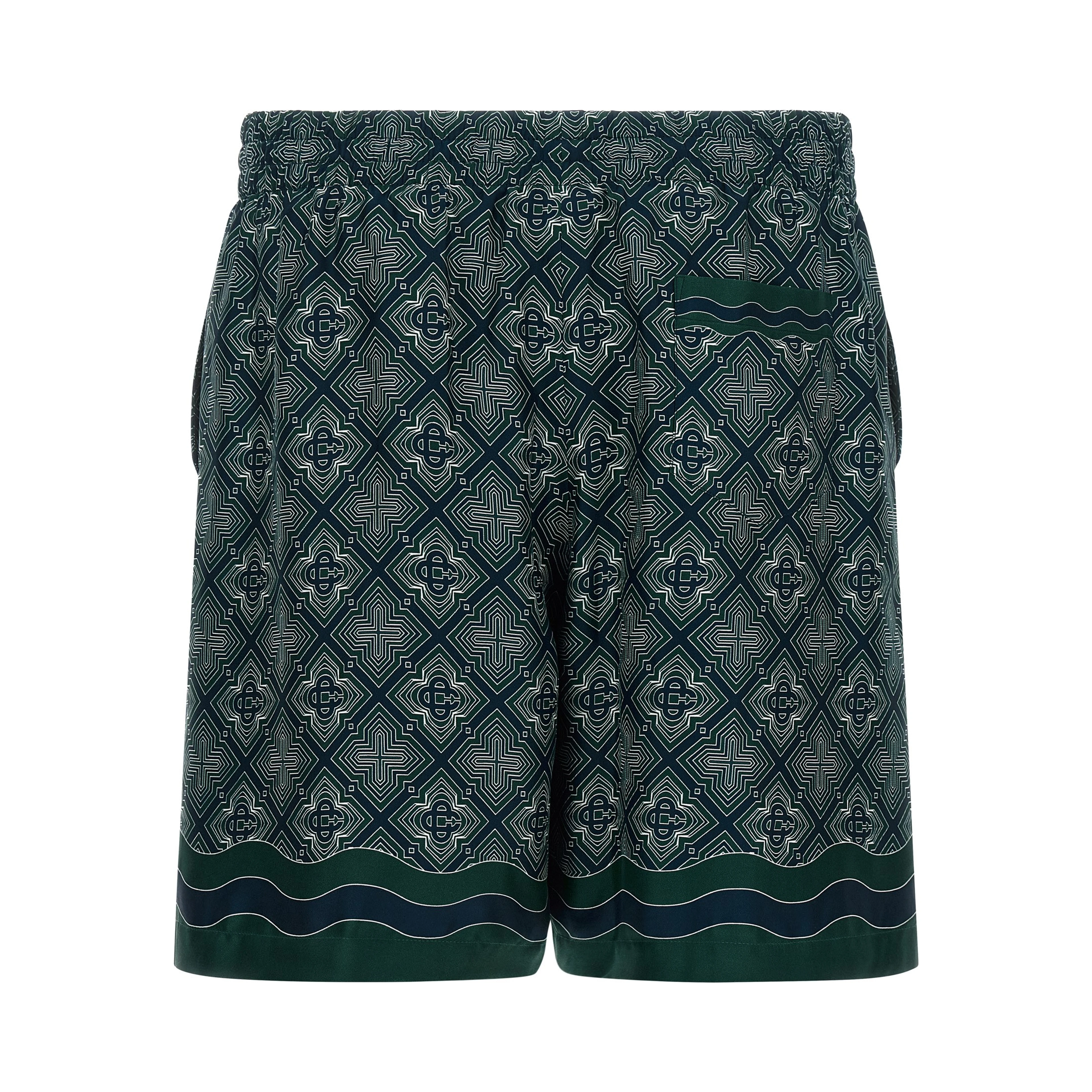 Multicolor Silk Bermuda Shorts