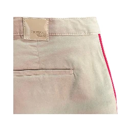 Beige Cotton Women Pants
