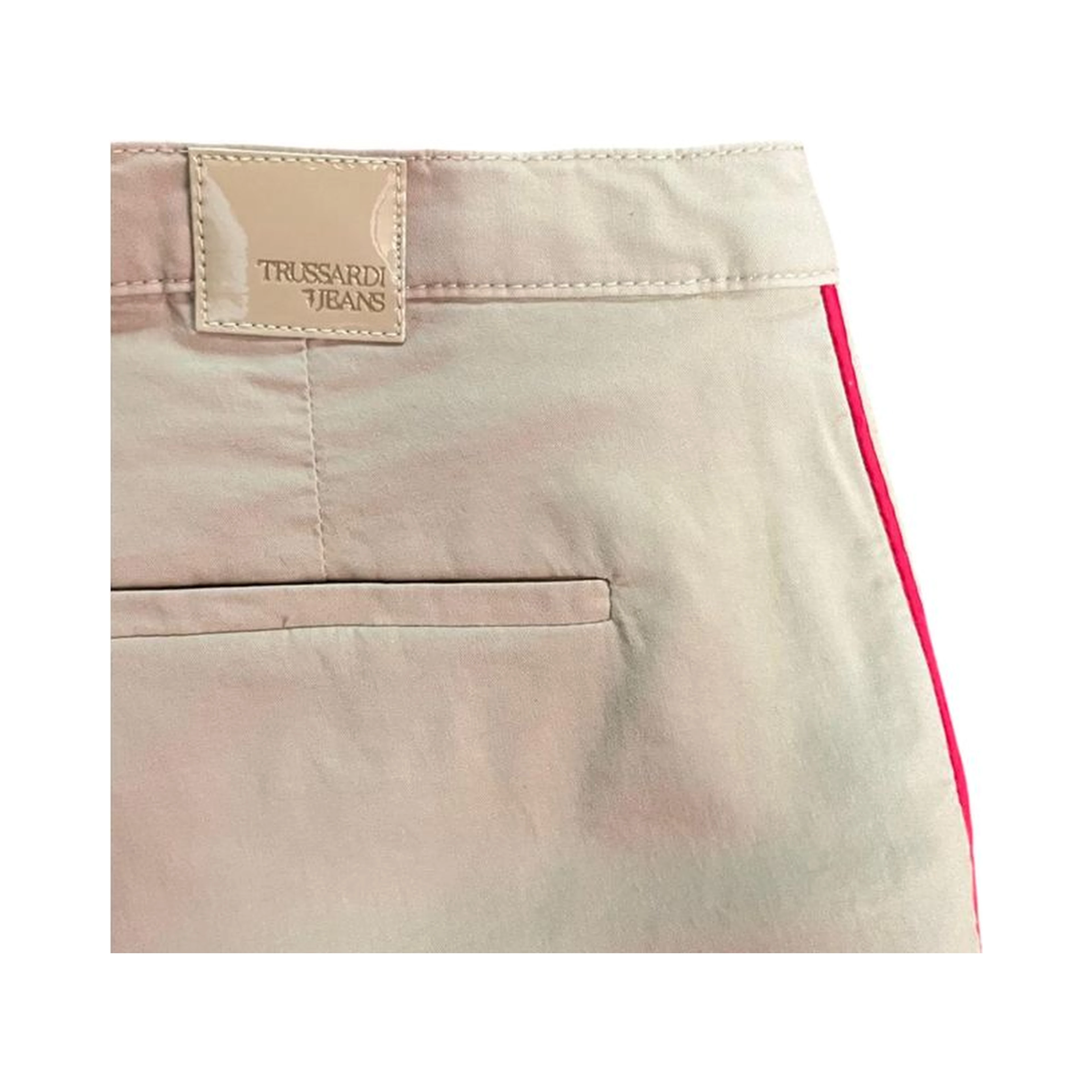 Beige Cotton Women Pants