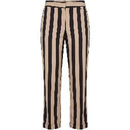 Black Viscose Women Trousers