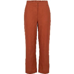 Brown Viscose Women Pant