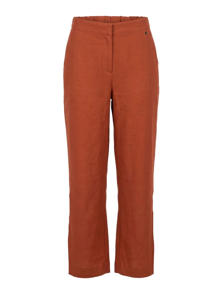 Brown Viscose Women Pant
