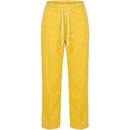 Yellow Cotton Women Pant