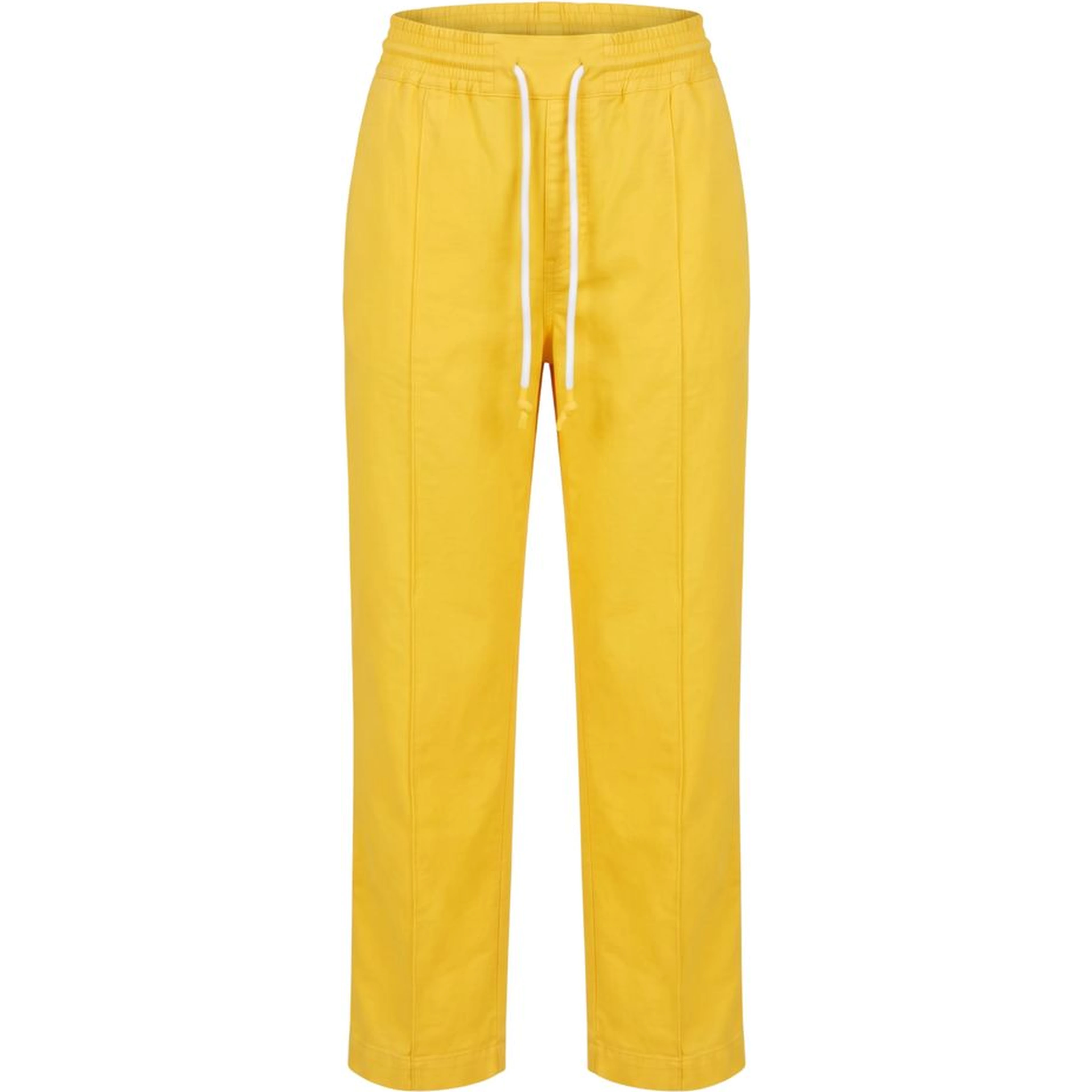 Yellow Cotton Women Pant