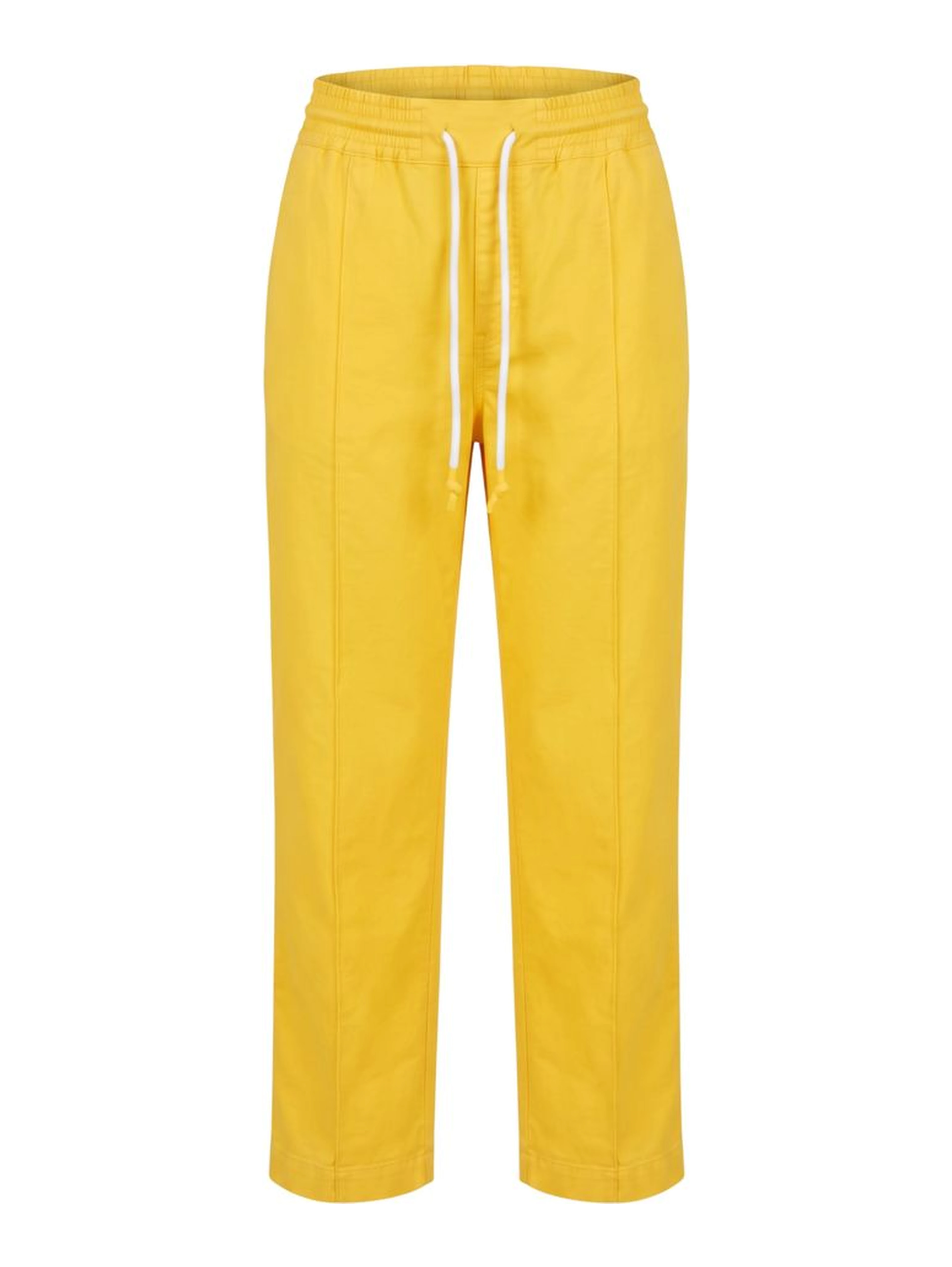 Yellow Cotton Women Pant