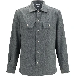 Gray Wool Oves Aries Dress Shirt