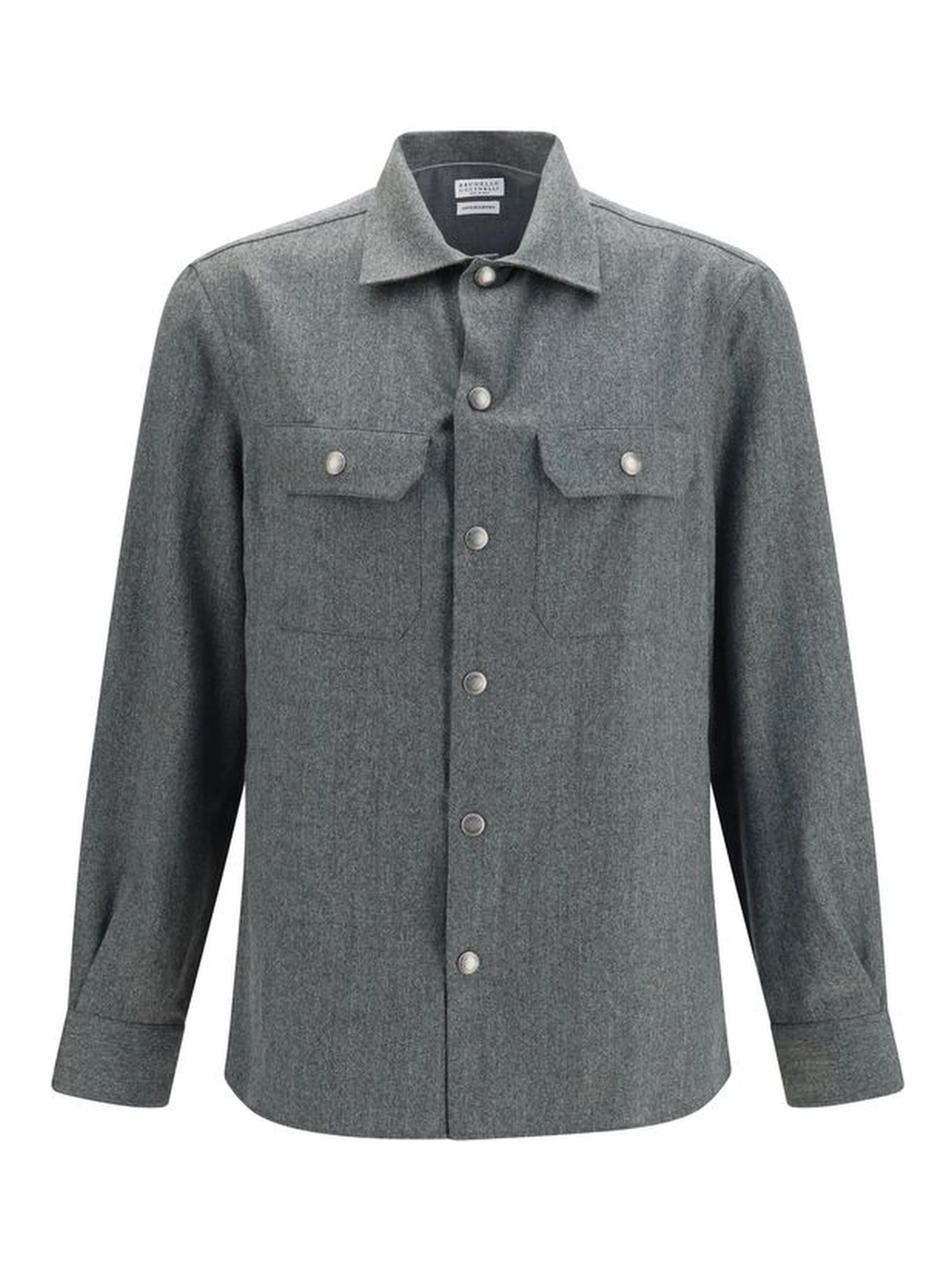 Gray Wool Oves Aries Dress Shirt