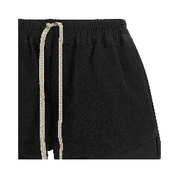Black Cotton Bermuda Shorts